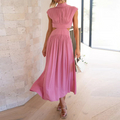 Langes Maxikleid ärmellos rückenfrei für Sommer – Elina