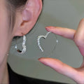 Herzförmige Ohrringe Silber mit Zirkonia für Damen – Sophia
