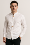 Japanisches Herrenhemd Leinen Baumwolle Elegant – Kenjiro