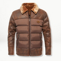 Winterjacke Herren Leder Wasserdicht Warm für Winter – Anselm