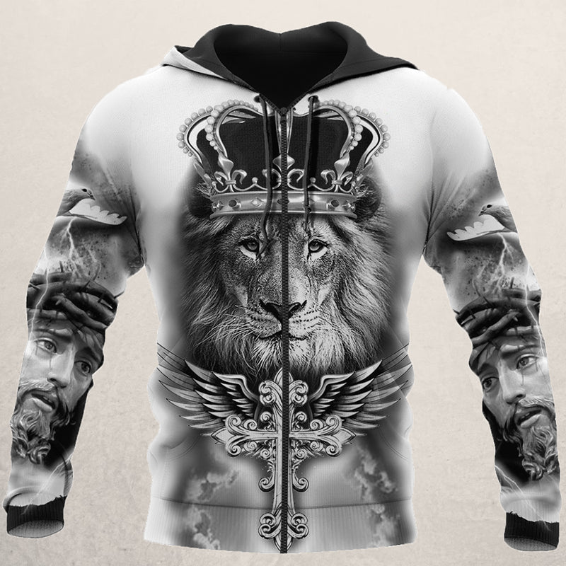 Herrenweste mit Löwenkopf-Design für markante Looks – Damian
