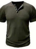 Henley Shirt Herren Kurzarm Elegant Bequem – Silvano