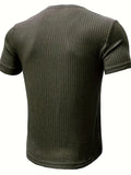 Henley Shirt Herren Kurzarm Elegant Bequem – Silvano