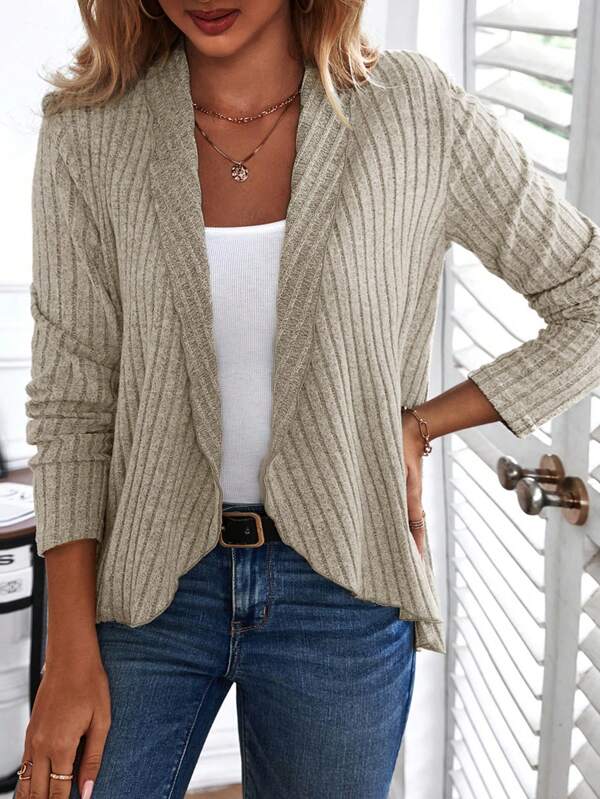 Einfarbiges Langarm-Top - Liora