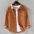Herren Langarm Hemd locker casual atmungsaktiv – Novento