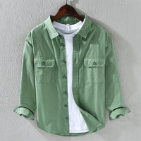 Herren Langarm Hemd locker casual atmungsaktiv – Novento