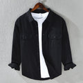 Herren Langarm Hemd locker casual atmungsaktiv – Novento