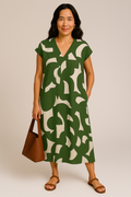 Fließendes Sommerkleid Damen mit Muster – Marla