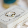 Silberring mit Peridot & Diamanten – Sophie