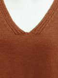 Übergröße V-Ausschnitt Pullover für Herbst und Winter - Lena