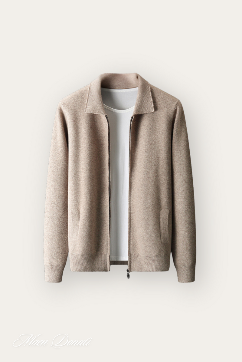 Herren Weste Warm Polokragen Elegant Wollmischung - NobleVest