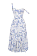 Geblümtes Midikleid aus Baumwolle für Damen – Freya