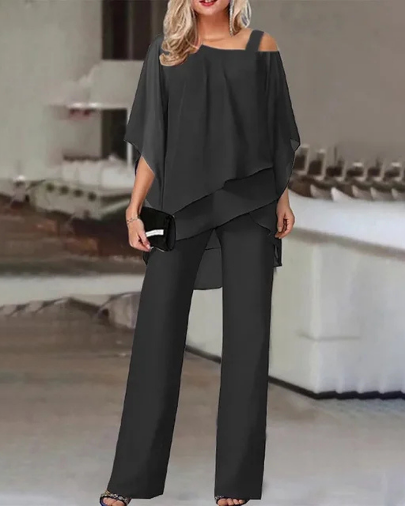 Elegantes Zweiteiler-Set für Damen mit fließendem Schnitt – Isabo