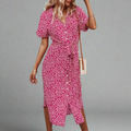 Luftiges Damen Sommerkleid mit Gürtel und Knopfleiste – Florina