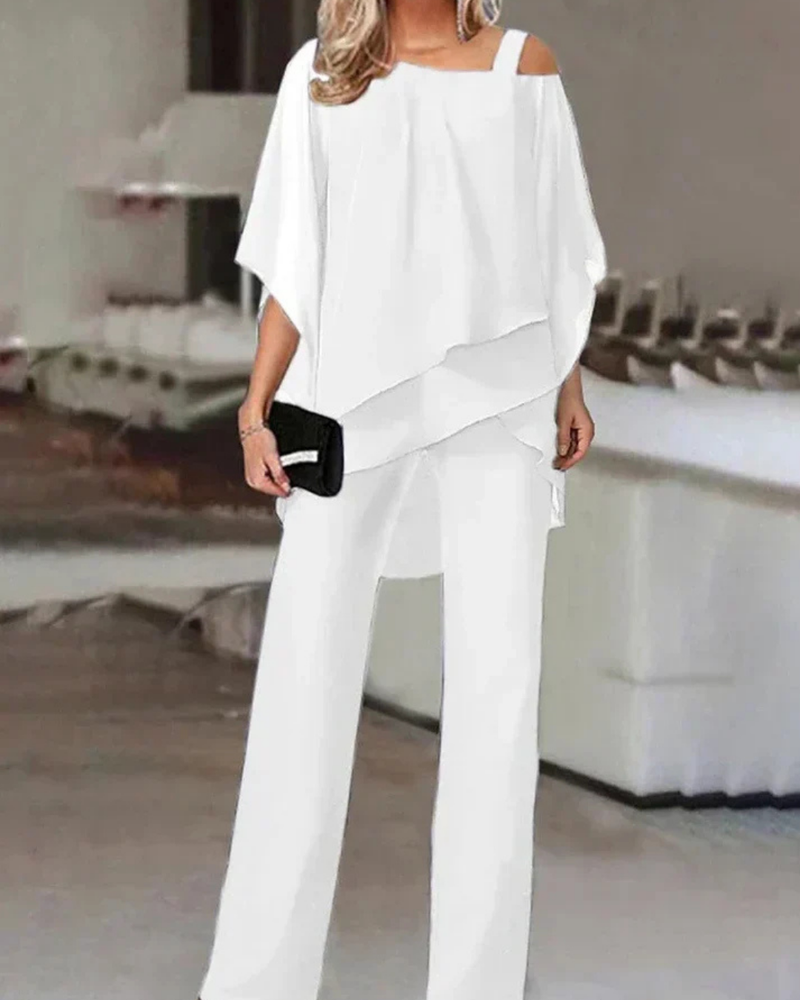 Elegantes Zweiteiler-Set für Damen mit fließendem Schnitt – Isabo