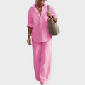 Set Damen Hemd Hose Handgemacht Baumwolle Elegant Locker – Velerina