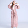 Warmer Flanell Damen Bademantel mit Kapuze & Taschen – Lena