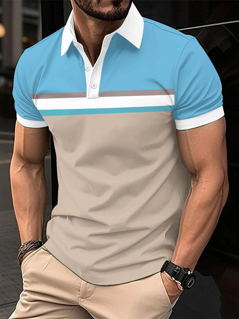 Gestreiftes Herren-Poloshirt mit England-Design – Henry