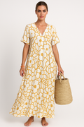 Blumenkleid Damen Sommer Lässig Elegant Leicht – Rayna