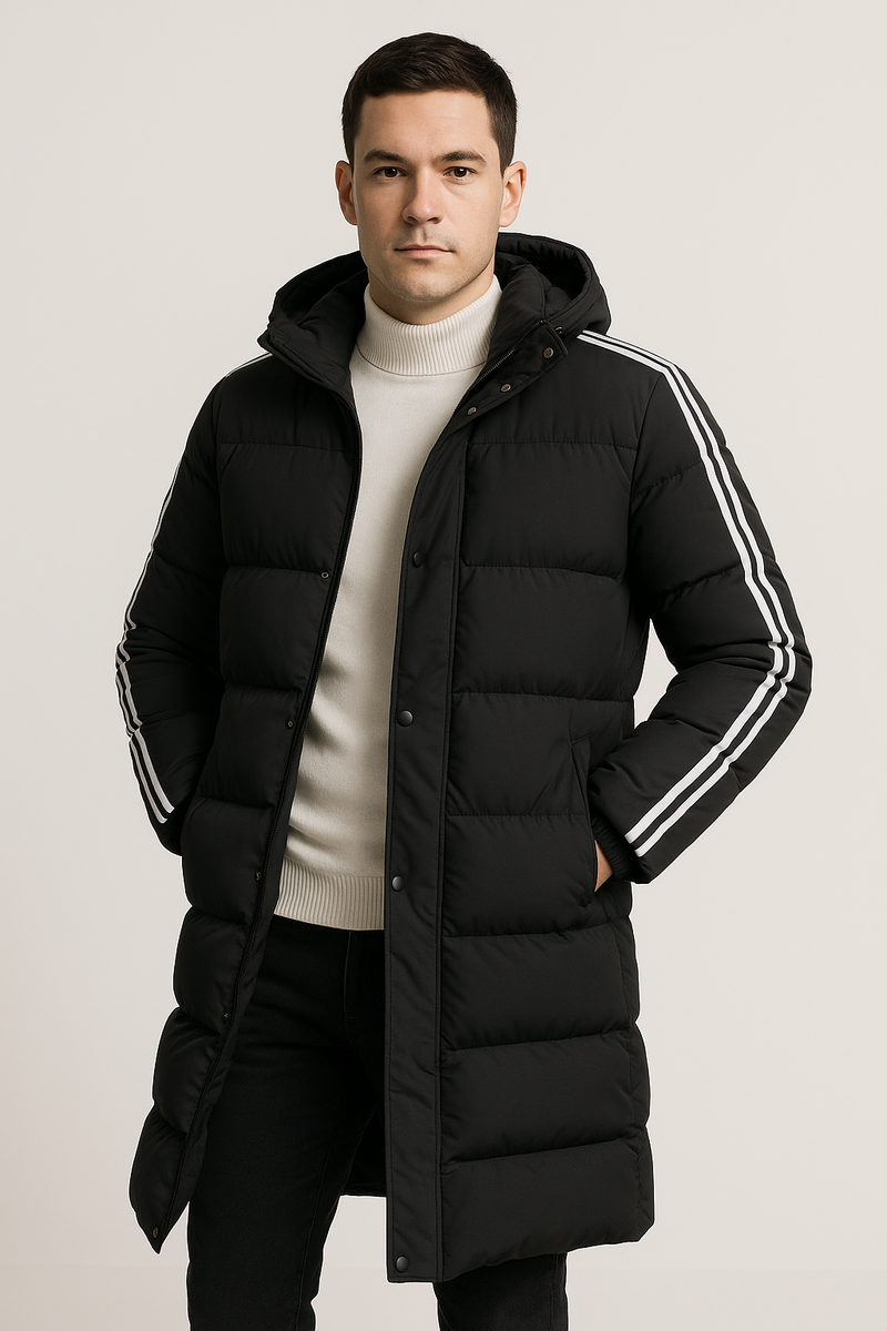 Lange Winterjacke mit Kapuze für kalte Tage – Elias