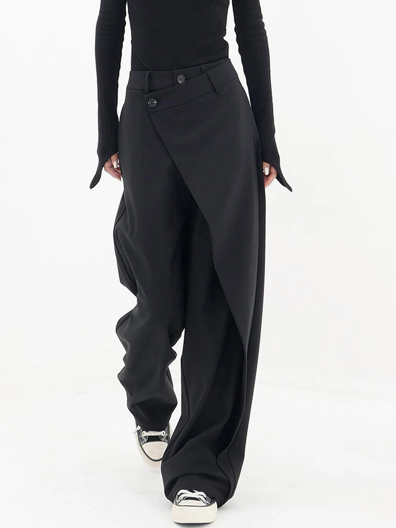 Damen Baggy-Hose mit asymmetrischem Bund lässig und bequem – Mia