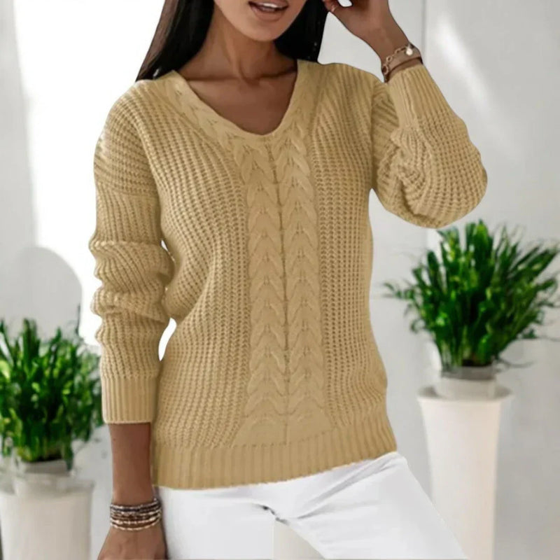 Damen Winter Strickpullover Elegant Weich Warm – Elena