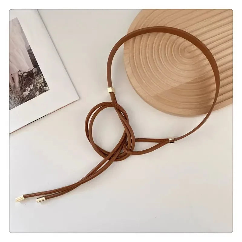 Taillengürtel mit Knoten aus PU-Leder für Damen – Lina