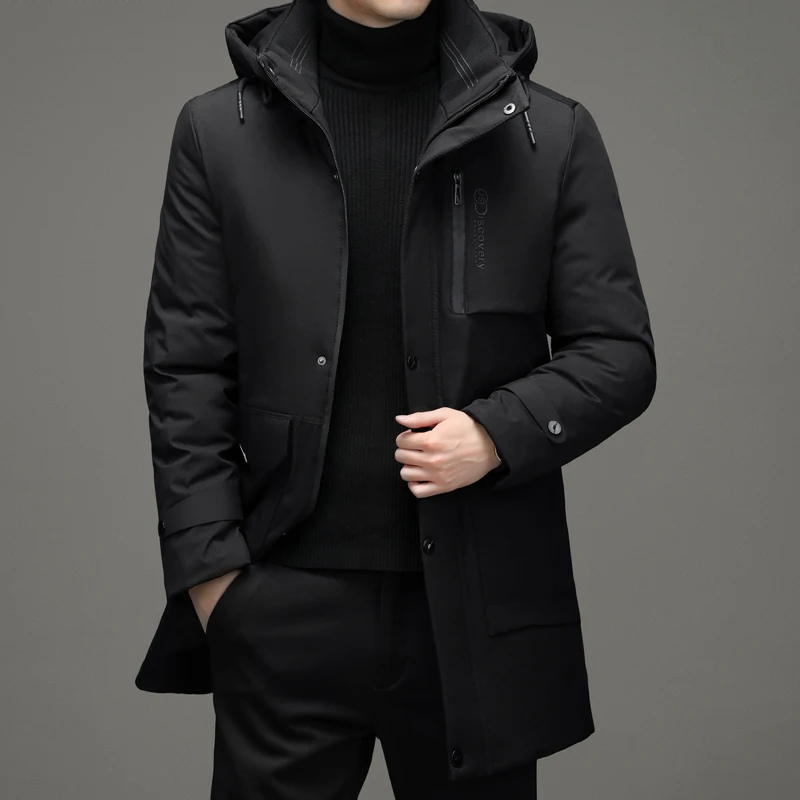 Herren Winterjacke mit Kapuze und Reißverschluss – Lukas