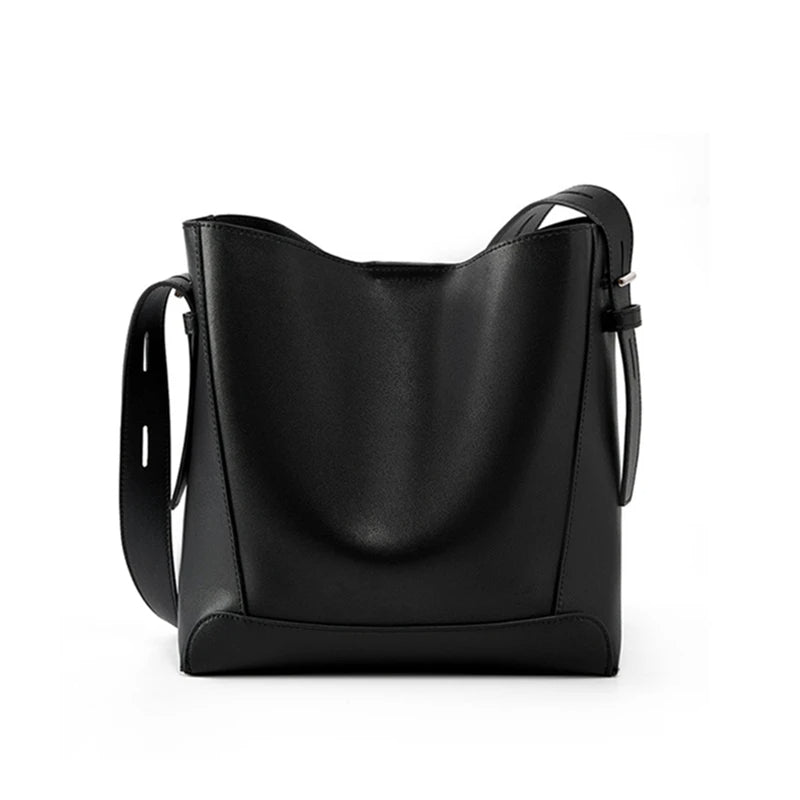Vintage Bucket-Umhängetasche aus Spaltleder – Isabella