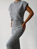 Elegantes ärmelloses Strickset für Damen – Marissa