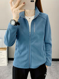 Damen-Fleecejacke mit Slim-Fit & Stehkragen – Aurora
