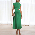 Langes Maxikleid ärmellos rückenfrei für Sommer – Elina
