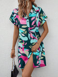 Farbenfrohes Hemdblusenkleid für Damen – Alina