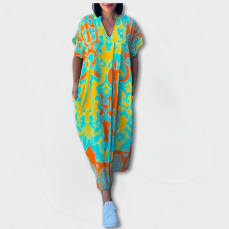 Blumenkleid Damen Elegant Frühling Anlass – Elena