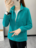 Damen-Fleecejacke mit Slim-Fit & Stehkragen – Aurora