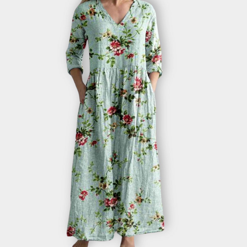 Boho Maxikleid mit Print und weitem Schnitt – Zara