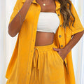Damen Bluse mit Reverskragen elegant gewebt – Clara