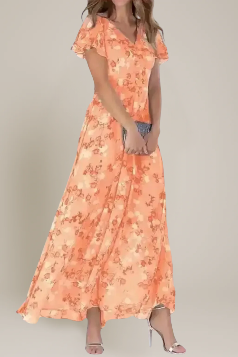 Sommerkleid Damen luftig leicht pink elegant – Amelie