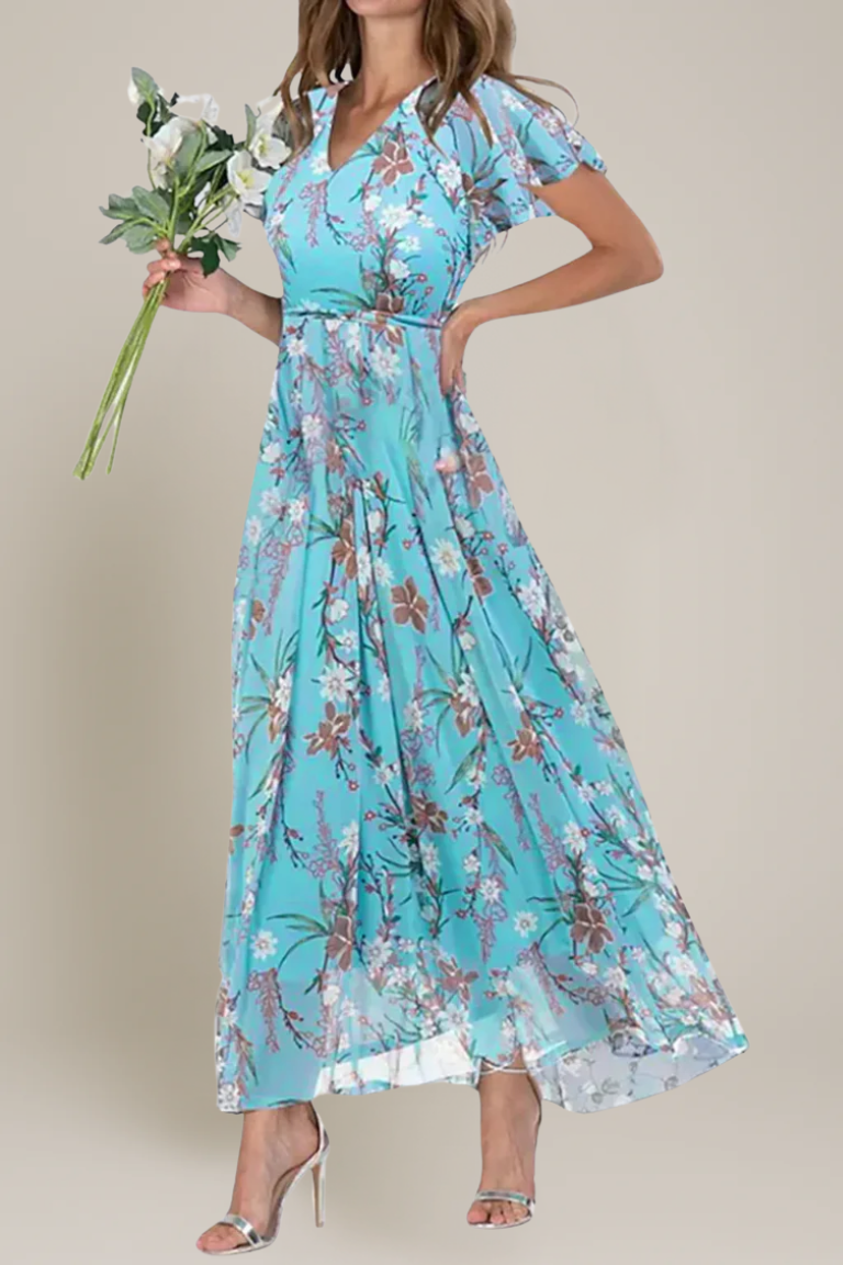 Sommerkleid Damen luftig leicht pink elegant – Amelie