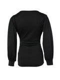 Stylisches V-Ausschnitt-Top mit eleganten Rüschen - Elise
