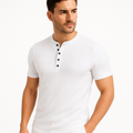 Henley Shirt Herren Kurzarm Elegant Bequem – Silvano