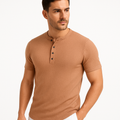 Henley Shirt Herren Kurzarm Elegant Bequem – Silvano