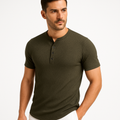 Henley Shirt Herren Kurzarm Elegant Bequem – Silvano