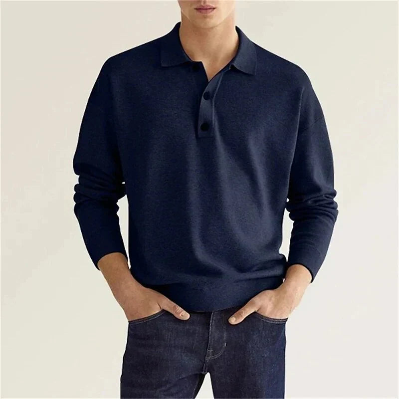 Herren Winterpullover Warm Elegant Kunstfell Details – Ravelon
