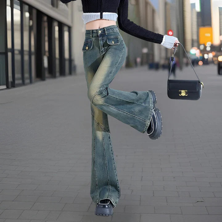 Schlaghose Damen Stretch Komfort Retro Stil – Ottilie