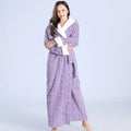 Warmer Flanell Damen Bademantel mit Kapuze & Taschen – Lena