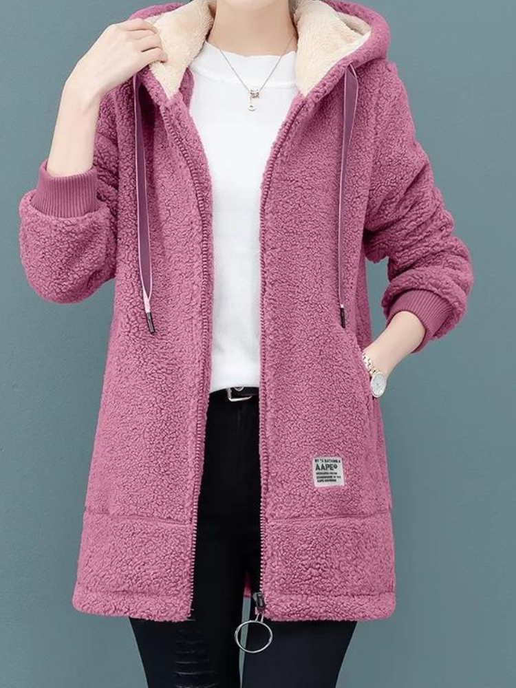Warmer Damenpullover mit Plüsch für kalte Tage – Lena