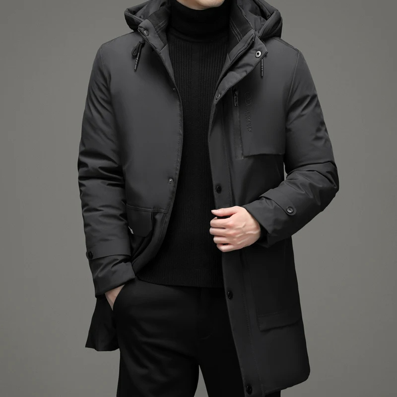 Herren Winterjacke mit Kapuze und Reißverschluss – Lukas