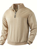 Herren Vintage Pullover Warm Stehkragen mit Reißverschluss - Anton