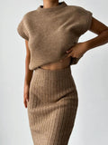 Elegantes ärmelloses Strickset für Damen – Marissa